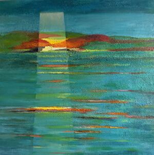 View from Arran to Portencross